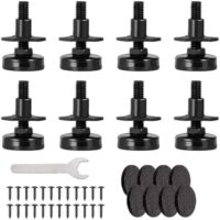 Adjustable Leveling Feet Furniture Levelers 8Pack Table Feet Heavy Duty Furniture Leg Levelers for Cabinets Sofa Tables Chairs,T-Nut Kit 3/8”-16 Thread, Support 1320LBs (8 Pack)