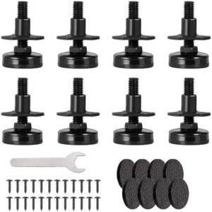 Adjustable Leveling Feet Furniture Levelers 8Pack Table Feet Heavy Duty Furniture Leg Levelers for Cabinets Sofa Tables Chairs,T-Nut Kit 3/8”-16 Thread, Support 1320LBs (8 Pack)