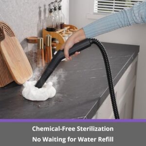 Steam Cleaner: 50s Fast Heat-up Steamer for Home Furniture Mattress Surface Bed Bathroom Tile Grout Hardwood Floor Cleaning White - Image 5