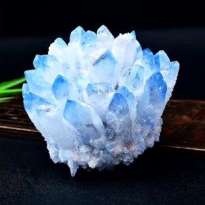 Natural Crystal Cluster Clear Quartz Mineral Crystal Cluster Cluster Healing Ornament Hue Reflection Feng Shui Home Decor (Blue) - Image 2