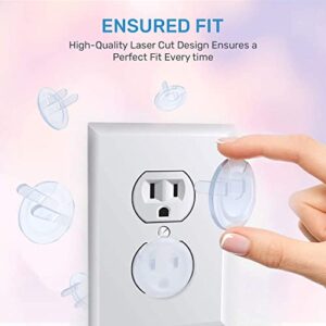24 Pack Outlet Covers Baby Proofing, Provide Shock Prevention and Easy Installation, Safe and Secure Plastic Plug Covers for Power Sockets (24 Outlet Covers) - Image 4