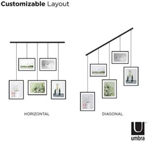 Umbra Exhibit Picture Frame Gallery Set, Adjustable Wall Collage Displays Five Photos (Two 4x6" and Three 5x7"), Set of 5, Black - Image 10