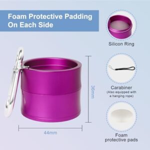 Mini Travel Ring Holder Keychain, Portable Jewelry Holder Keychain with Protective Sponge, Small Necklace Earrings Case for Gym Sports Bag Purse - Image 2