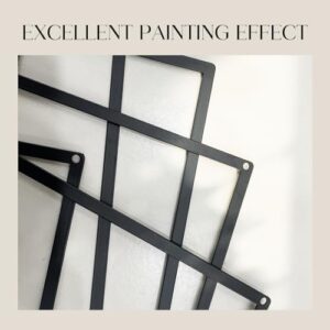 Glamativity 4 Pcs Black Abstract Mountain Line Metal Wall Art, 17 x 12'' Minimalist Décor Single Line Art Wall Décor, 3D Textured Sculptures, Decorative Forest Nature Abstract Line Minimalist Wall Décor Hanging for Living Room Bedroom Bathroom Study(Black, M Size 17 x 12'') - Image 9