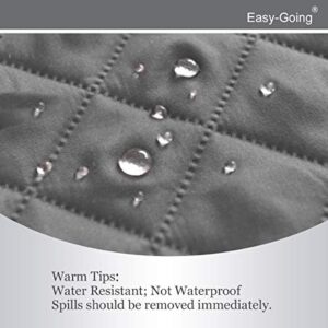 Easy-Going Reversible Couch Cover for 3 Cushion Couch Sofa Cover for Dogs Water Resistant Furniture Protector Cover with Foam Sticks Elastic Straps for Pet Cat (Sofa, Gray/Light Gray) - Image 4