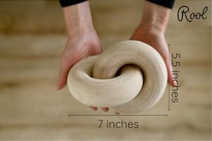 Rool Coffee Table Decor Book Shelf Decor Accents Home Decor Console Table Decorative Items Living Room Wood Knot Decor Chain Link Decorations Beige - Image 3