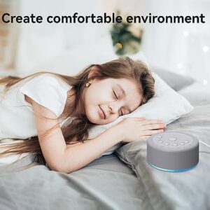 Sound Machine Night Light White Noise Machine 30 Non Looping Sounds 12 Lights 5 Timers 36 Adjustable Volume Memory Function Brown Noise Sleep Sounds Machine for Baby Kids Adult & Home Office Travel - Image 6