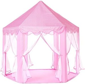 Monobeach Princess Tent Girls Large Playhouse Kids Castle Play Tent with Star Lights Toy for Children Indoor and Outdoor Games, 55'' x 53'' (DxH) - Image 8
