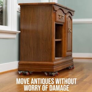 Heavy Duty Furniture Movers with Wheels Furniture Dolly Kit Moving Furniture Lift Mover Tool Set Wheels Piano Dolly Pool Table Dollies Double Bearings Locks Max Capacity 2000 lb 6.3 inch - Image 6