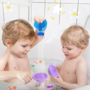 Small Soft Bath Toys for Toddlers 1-3 - Super Easy to Clean Water Table Toys Baby Tub Swimming Pool Toy Fun Tactile Training Newborn Gifts, 3Packs (Blue) - Image 4