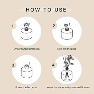 Cocorrína Premium Reed Diffuser Set with Preserved Baby's Breath & Cotton Stick Cashmere Vanilla | 6.7oz Scent Fragrance Oil Diffuser for Bedroom Bathroom Home Décor - Image 7