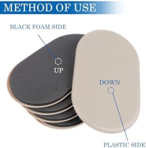 Reusable Large Furniture Movers Sliders for Carpet - 8 Pack 9-1/2" x 5-3/4" Oval Furniture Moving Pads for Heavy Duty Furniture Sliders, Effortless Moving and Surface Protection - Image 3
