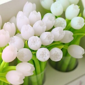 Color Changing Flower Pens,12PCS Ballpoint Pens Colorful Gel Ink Rollerball Pens Black 0.5mm (12 pack,Colored Tulip) for School Home Office Stationery Store Kids Girls - Image 8