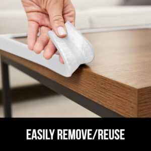 GORILLA GRIP Baby Bumpers for Furniture, Kid Proofing Adhesive Corner Edge Protectors, Heavy Duty Soft Rubber Foam Protection, Includes 8 Protective Safety Guards, 18 Feet, Off White - Image 5