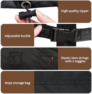 iBirdie Outdoor Patio Furniture Set Covers 110 x 56 inch fit 4 x 9 ft, 56, 54, 52 inch Wide, 110, 108, 106 inch Long Outside Dining Table and Chairs, Waterproof Weatherproof Cover, Heavy Duty 600D - Image 6