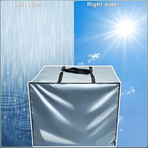 Patelai 2 Pcs Cushion Cover Bag 32 x 32 x 24'' Outdoor Patio Storage Waterproof Oxford Packing Bags for Moving with Zipper Handles for Xmas Storage Camping Picnic Furniture Pillow (Gray) - Image 7