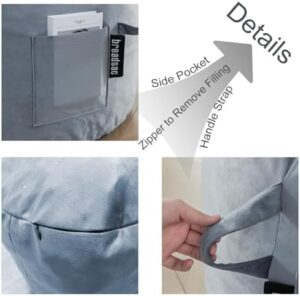 Bean Bag Chairs, Memory Foam Stuffing Bean Bag Chair for Adults/Teens/Kids, Velvet Lazy Sofa Furniture with Removable High-Rebound Memory Foam for Living Room Bedroom College Dorm - Image 5