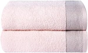 Belizzi Home Ultra Soft 2 Pack Oversized Bath Towel Set 28x55 inches, 100% Cotton Large Bath Towels, Ultra Absorbant Compact Quickdry & Lightweight Towel, Ideal for Gym Travel Camp Pool - Pink