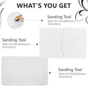 Stone Bath Mat, Diatomaceous Earth Bath Shower Mat for Bathroom Floor -Super Absorbent, Easy to Clean (22.8 * 15.3" White) - Image 4