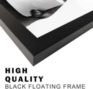 Bathroom Picture Wall Decor, Framed Black and White Bathroom Wall Art, Toilet Paper in Little Funny Raccoon's Hand Animal Canvas Print Painting - Image 4