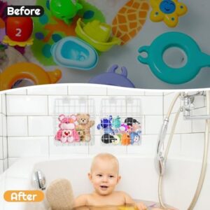 CIEOVO 2 Pieces Bath Toy Storage Holder for Bathtub, Hanging Metal Mesh Bath Toy Organizer Large Capacity Bathtub Toy Storage Shower Caddy for Bathroom Storing Clothes Toiletries - Image 4