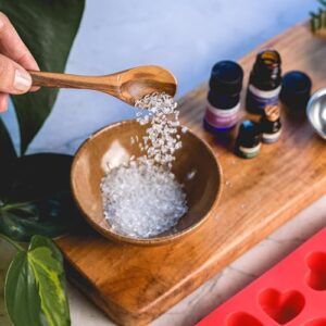 Earthy Good DIY Bath Bomb Kit With Organic Ingredients 100% Natural Includes: Essential Oils, Dried Rose, Chamomile & Lavender, Molds, Guide & More- Includes Furoshiki Cloth- Makes 10 Mini Bath Bombs - Image 3