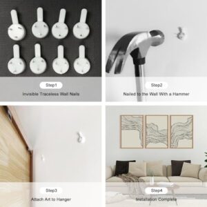 HLNIUC Neutral Abstract Framed Canvas Wall Art Set, Black Beige Wave Line Wall Decor, Large Minimalist Painting, Modern Geometric Art Print for Living Room, Bedroom, Dinning Room, Office - 24"x36"x3 - Image 8