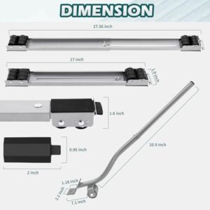 Appliance Rollers with Upgraded Furniture Lifter Tools, Extendable Appliance Heavy Duty Furniture Mover with Wheels Stand Sliders Washers Dryers Moving Base Kitchen Refrigerators Sofa Countertop Grey - Image 2