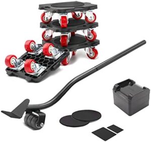 ONEON Furniture Mover with Wheels & Furniture Lifter Set, 360° Rotation Wheels Furniture Dolly, 660 Lbs Capacity, for Moving Heavy Furniture, Refrigerator, Sofa, Cabinet