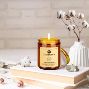 Vanilla Scented Candle Set 2 Pack, Candle for Home Scented, Odor Eliminating, Stress Relief, 15oz, 110 Hours Long Lasting Soy Wax Gift Set for Women - Image 9