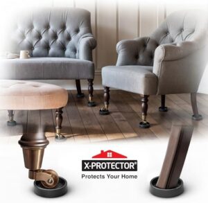 Furniture Cups X-PROTECTOR – 2" Caster Cups 8 PCS – Round Furniture Coasters – Ideal Bed Stoppers – Non Skid Furniture Pads with a Perfect Design – Rubber Furniture Pads - Protect Any Flooring! - Image 6