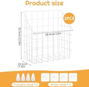 CIEOVO 2 Pieces Bath Toy Storage Holder for Bathtub, Hanging Metal Mesh Bath Toy Organizer Large Capacity Bathtub Toy Storage Shower Caddy for Bathroom Storing Clothes Toiletries - Image 2