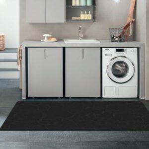 GOYLSER Absorbent Bathroom Runner Rugs, Super Bath Floor Mat Bath Runner, Machine Washable Black Bathmat Laundry Room Rat, Quick Dry Large Bath Mat - Image 3