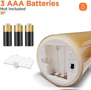 Glass Battery Operated LED Flameless Candles with Remote and Timer, Real Wax Candles Warm Color Flickering Light for Festival Wedding Home Party Decor(Pack of 3)-Gold - Image 6