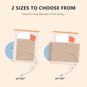 L'AGRATY Chunky Knit Blanket Throw: 50''x60'' Chenille Chunky Knitted Throw Blanket for Bed Couch - Handmade Thick Big Cable Knit Blanket - Large Crochet Rope Blanket for Home Decor(Light Linen) - Image 4