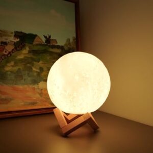 LOGROTATE Moon Lamp, 16 Colors LED Night Light for Kids 3D Printing Moon Light with Stand& Remote/Touch Control & Timing, Moon Light Lamp for Kid Friend Birthday Gifts, Room Decor (Diameter 4.8 INCH) - Image 7