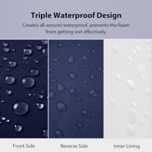 Outdoor Bench Cushion - 48" x 18" x 3" Bench Cushions for Outdoor Furniture, Non-Slip Outdoor Swing Cushions with Removable Cover, Patio Bench Cushion for Backyard Porch Settee (Navy) - Image 2