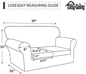 Easy-Going 3 Pieces Stretch Soft Couch Cover for Dogs - Washable Sofa Slipcover for 2 Separate Cushion Couch - Elastic Furniture Protector for Pets, Kids (Loveseat, Chocolate) - Image 7