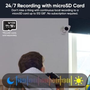 Wyze Cam OG Indoor/Outdoor 1080p Wi-Fi Smart Home Security Camera with Color Night Vision, Built-in Spotlight, Motion Detection, 2-Way Audio, Compatible with Alexa & Google Assistant, White - Image 9