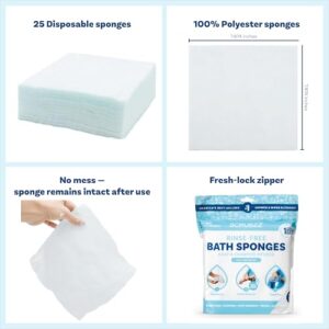 Scrubzz Disposable Rinse Free Bathing Wipes - 25 Pack - All-in-1 Single Use Shower Wipes, Simply Dampen, Lather, and Dry Without Shampoo or Rinsing - Image 2