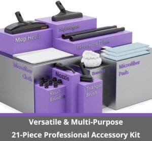 Steam Cleaner: 50s Fast Heat-up Steamer for Home Furniture Mattress Surface Bed Bathroom Tile Grout Hardwood Floor Cleaning White - Image 3