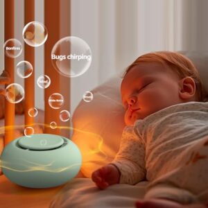 Portable Baby Sound Machine [White Noise for Babies Kids Adults][Sleep Soother][Timer Function][12 Soothing Sounds] 15 Hours Battery Life, Registry Gift,Shower,Clips on Baby Stroller.Mint - Image 4