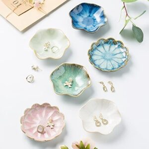 Jewelry Dish Tray, Ring Dish, Ceramic Trinket Tray, Key Bowl, Decorative Plate, for Friends Sisters Daughter Mother(Light Green) - Image 2