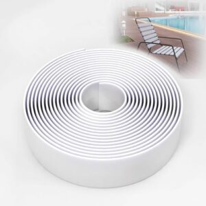 1.5 Inch Wide, 100ft Long Vinyl Strap - Replacement Straps for Patio Chairs - Vinyl Strapping for Patio Furniture Repair - Durable Seat Repair Kit for Lawn Chairs, Outdoor Furniture (White)