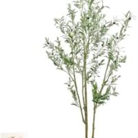 Artificial Fake Olive Tree 6FT Tall 1Pack with White Planter Faux Silk Olive Tree for Home Living Room Office Decor Faux Artificial Plants Indoor with Fruit & Free Moss