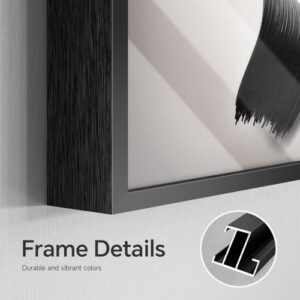 Framed Large Modern Black and White for Living Room Abstract Wall Art, Bright Style 3 Piece Wall Decor, Artwork for Walls, Paintings Pictures for Hallway, Dining, Office 24x36 Inch - Image 5