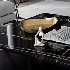 BrownLove 3pcs Decor White Thinker Statue Abstract Art Sculpture,Resin Collectible Figurines for Home Living Room Office Shelf Decoration - Image 7