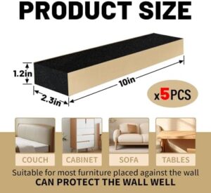 Furniture Anchor Two-sided Self-adhesive,Anti-Tip Furniture Anchors for Baby Proofing,No Drill Furniture Foam Anchor-Preventing Furniture Falls Protecting Kids and Pets (5 Pack) - Image 2