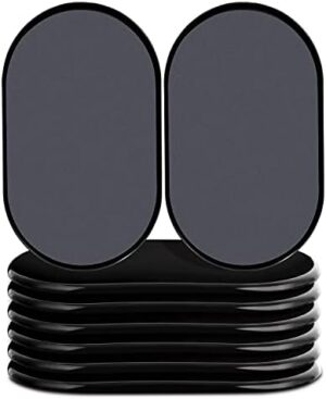 Reusable Large Furniture Sliders for Carpet, Furniture Movers Sliders, Carpet Movers Oval Heavy Duty Sofa Bed Table Desk Movers for Carpet –Quickly and Easily Move Any Item, Black (8 Pack)