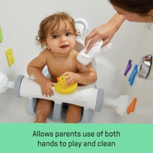 Ingenuity My Bath Seat for Sit-Up Baby Bathing, Sure & Secure Suction Cups, ASTM Safety Tested & Approved, Backrest for Assisted Sitting, Easy Setup & Storage, Gray - Image 6